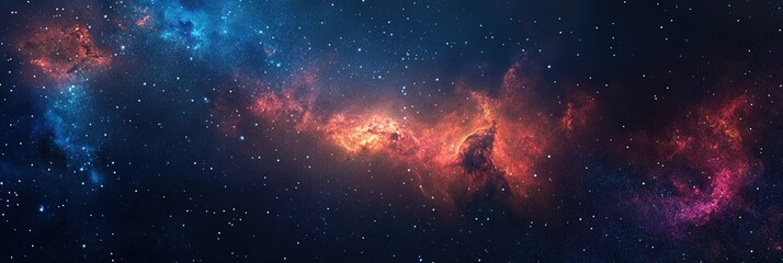 Fototapeta premium astronomy concept with nebula in outer space