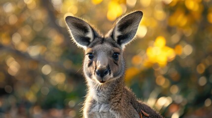 Fototapeta premium a close up of a kangaroo with a blurry background