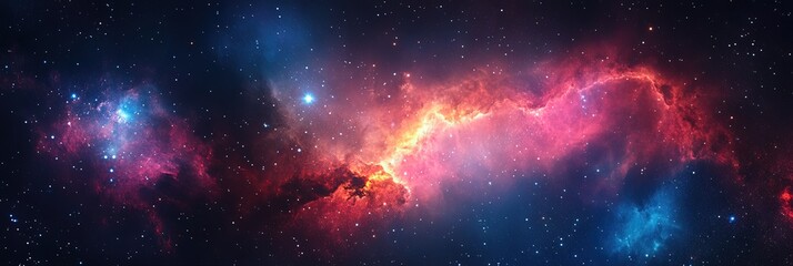 colorful astronomy concept with copy space