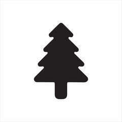 Christmas tree vector silhouette illustration