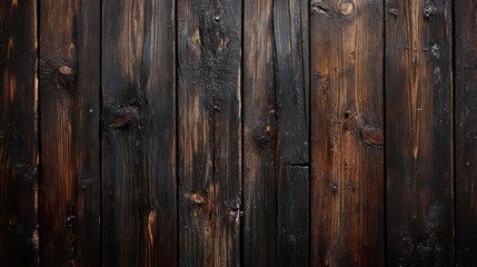 Obraz premium a close up of a wooden fence with nails on it