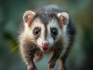 Fototapeta premium opossum isolated on cute background