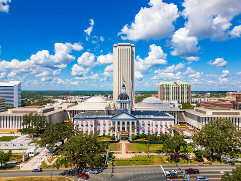 The Florida State Capitol Building and The Florida Historic Capitol Museum in Tallahassee, FL.