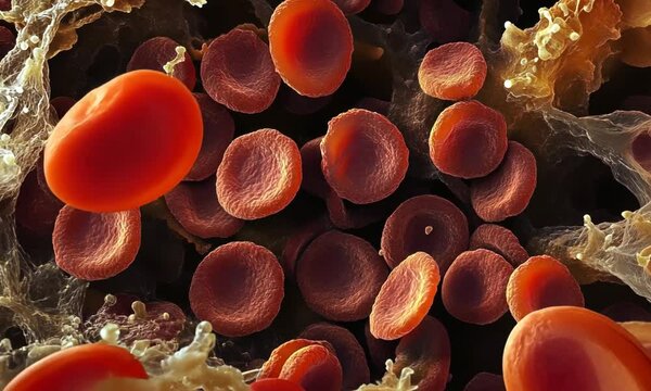 Scanning Electron Microscope Image of Red Blood Cells