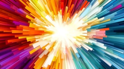 Vibrant and colorful fractal burst design, perfect for adding a dynamic and eyecatching element to any creative project.