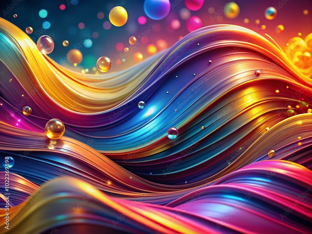 Poster abstract colorful waves and lines background for dynamic product photography