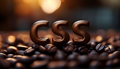 Coffee Themed CSS Typography on Beans