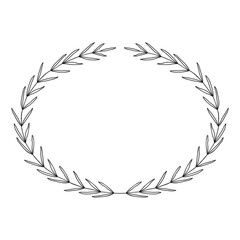 wreath leaf vector vintage