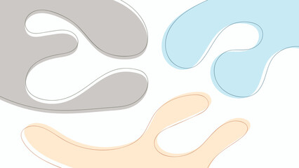 ABSTRACT BACKGROUND COLORFUL WITH HAND DRAWN SHAPES FLAT DESIGN VECTOR TEMPLATE FOR WALLPAPER, COVER DESIGN, HOMEPAGE DESIGN