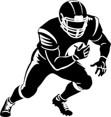 Inspiring American Football Player Clipart Design. 