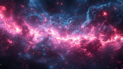 Fototapeta premium Cosmic Nebula: A Stunning View of a Galactic Cloud