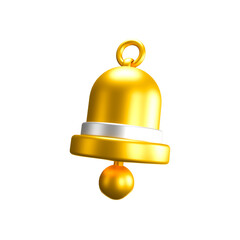 a 3D icon render christmas bells