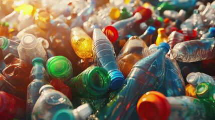 Obraz premium Recycling day. garbage sorting, environmental pollution.