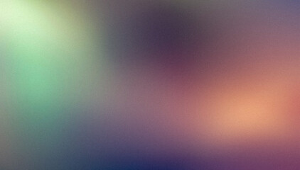 Purple blue orange green abstract smooth teal, summer poster design. Vibrant grainy gradient with soft colours, bright, shine, glow, noise texture effect banner and poster