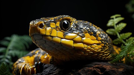 Obraz premium Yellow-banded Snake Close-up