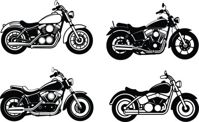 Motorcycle Silhouettes Collection
