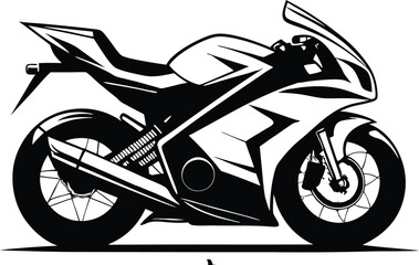Superbike Silhouette Vector Art