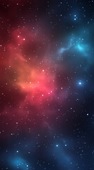 Fototapeta premium A breathtaking view of a nebula in space with shades of red, blue, and white.