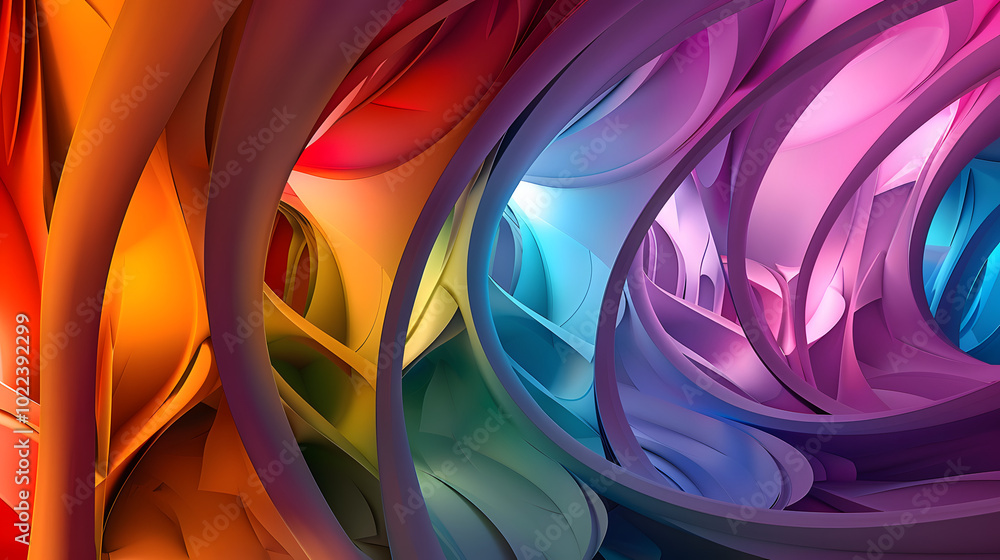 Poster a futuristic vector design featuring neon-hued circuit patterns, digital grids, and abstract shapes,