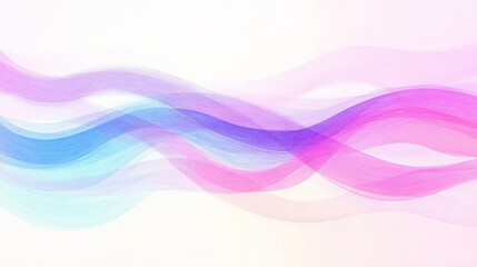 Obraz premium Abstract background with soft, flowing pink and blue waves.