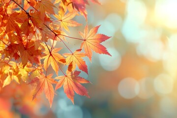 Fallen Leaves Season Background created with Generative AI