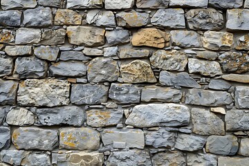 Fototapeta premium Background of stone wall texture. Closeup of stone wall texture.