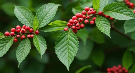 Sassafras plant leaves background