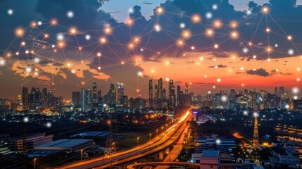 Obraz premium Industrial IoT (IIoT): Utilize IIoT with connected devices for real-time monitoring and predictive maintenance, optimizing efficiency in industrial operations. 