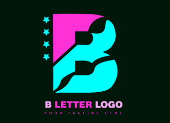 Unique best creative elegant letter b logo Vector template icon.