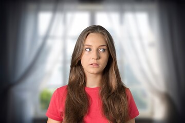 Obraz premium sad woman thinking about personal problems