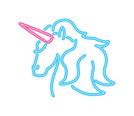 beautiful unicorn neon lights animal