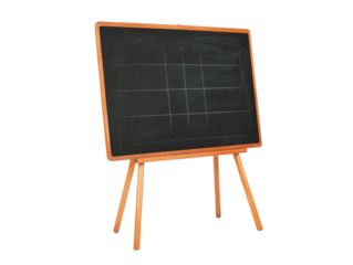 School blackboard on wooden stand for educational design and classroom use