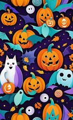 colorful halloween background