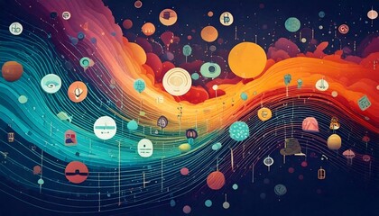 Obraz premium Vibrant and Engaging YouTube and Social Media Thumbnail Backgrounds for Dynamic Visual Content Creation