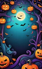 colorful halloween background