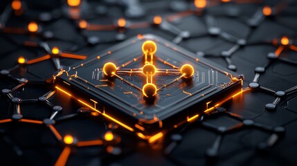 AI-Enhanced Discovery: An artist's depiction of AI as a glowing, complex network that engineers use to uncover new scientific principles, driving the development of cutting-edge technologies.