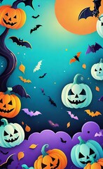 colorful halloween background