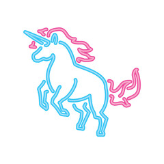 magic unicorn neon lights animal