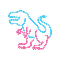 t-rex dinosaur neon lights animal
