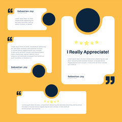 Client or customer review testimonial social media post. Customer or client service feedback review post design template
