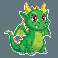 Dragon sticker vector