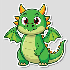 Dragon sticker vector
