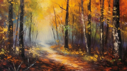 Fototapeta premium an autumn walk in the park