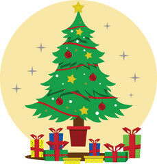 cartoon tree christmas 