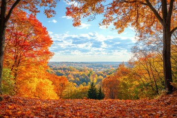 Fototapeta premium Fallen Leaves Season Background