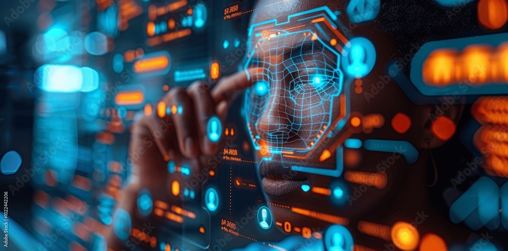 Poster ai technology for business: data analysis, machine learning, and software development with virtual i