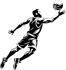 Basketball Player Outline for Projects. 