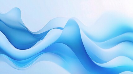 Fototapeta premium Soft Blue Waves Abstract Background