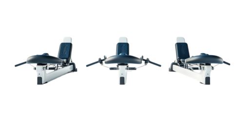 three set of Rowing Machine isolated transparent background