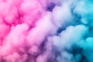 Fototapeta premium A colorful cloud with pink, blue and purple swirls. The colors are bright and vibrant, giving the impression of a lively and energetic atmosphere